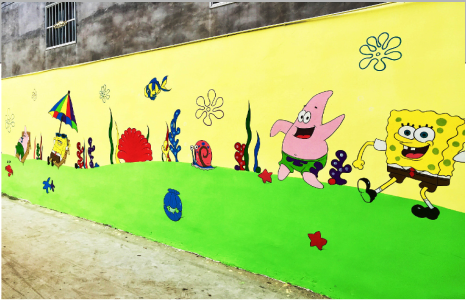  云霄幼儿园墙体彩绘—奇妙的色彩搭配